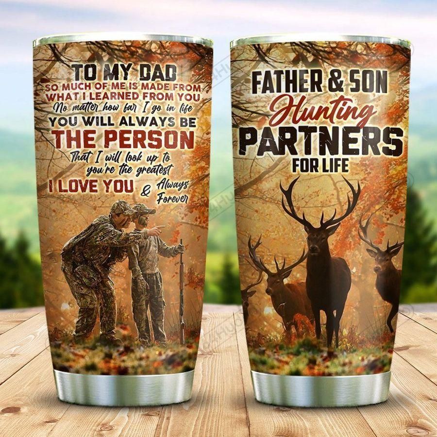 Father And Son Hunting Partners For Life Stainless Steel Tumbler Cup 20 Oz  Tc1863