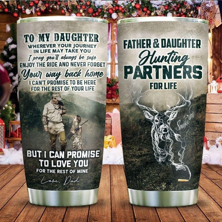 Father And Daughter Hunting Partners For Life Stainless Steel Tumbler Cup 20 Oz  Tc1864