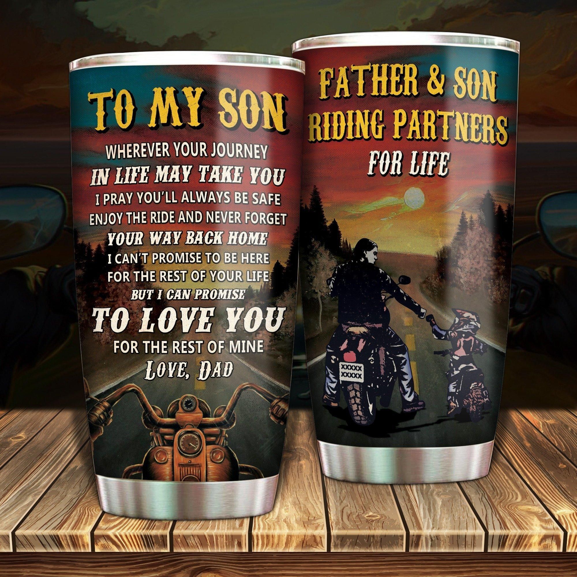 Dad To Son - I Pray You Will Always Be Safe Stainless Steel Tumbler Cup 20 Oz  Tc1826