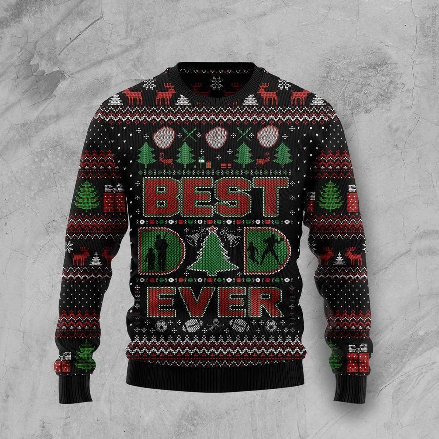 Best Dad Ever Christmas Ugly Sweater  Us1442