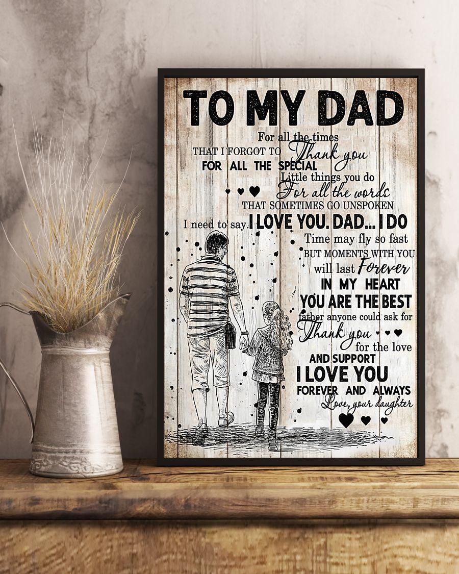 To My Dad I Love You Forever And Always Vertical Edge-To-Edge Printed Poster  P1004