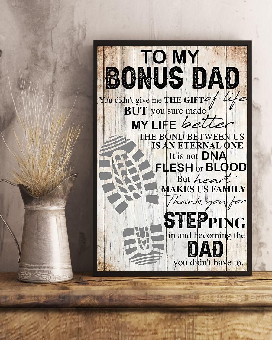 To My Bonus Dad Edge-To-Edge Printed Poster   P1000