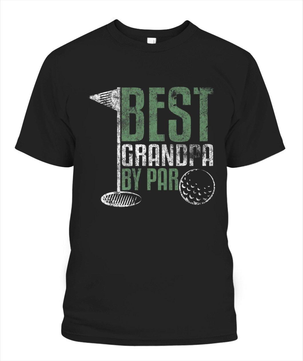 Best Grandpa By Par Fathers Day Distressed Tee Shirt