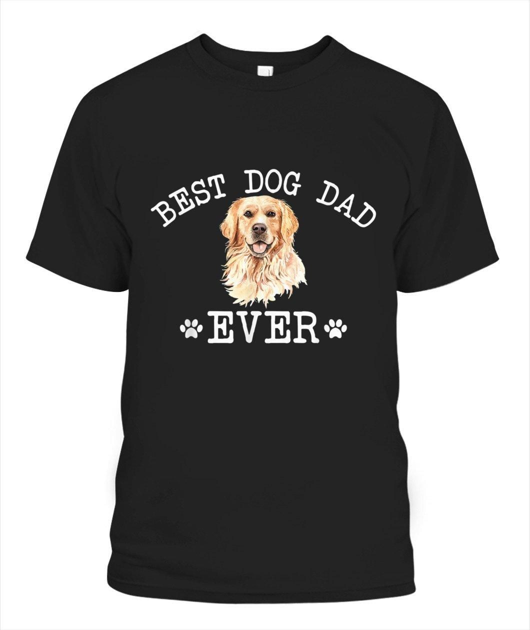 Best Golden Retriever Dog Dad Ever Unisex T Shirt  H1518
