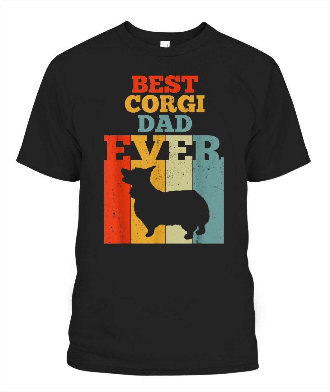 Best Corgi Dad Ever Vintage Unisex T Shirt