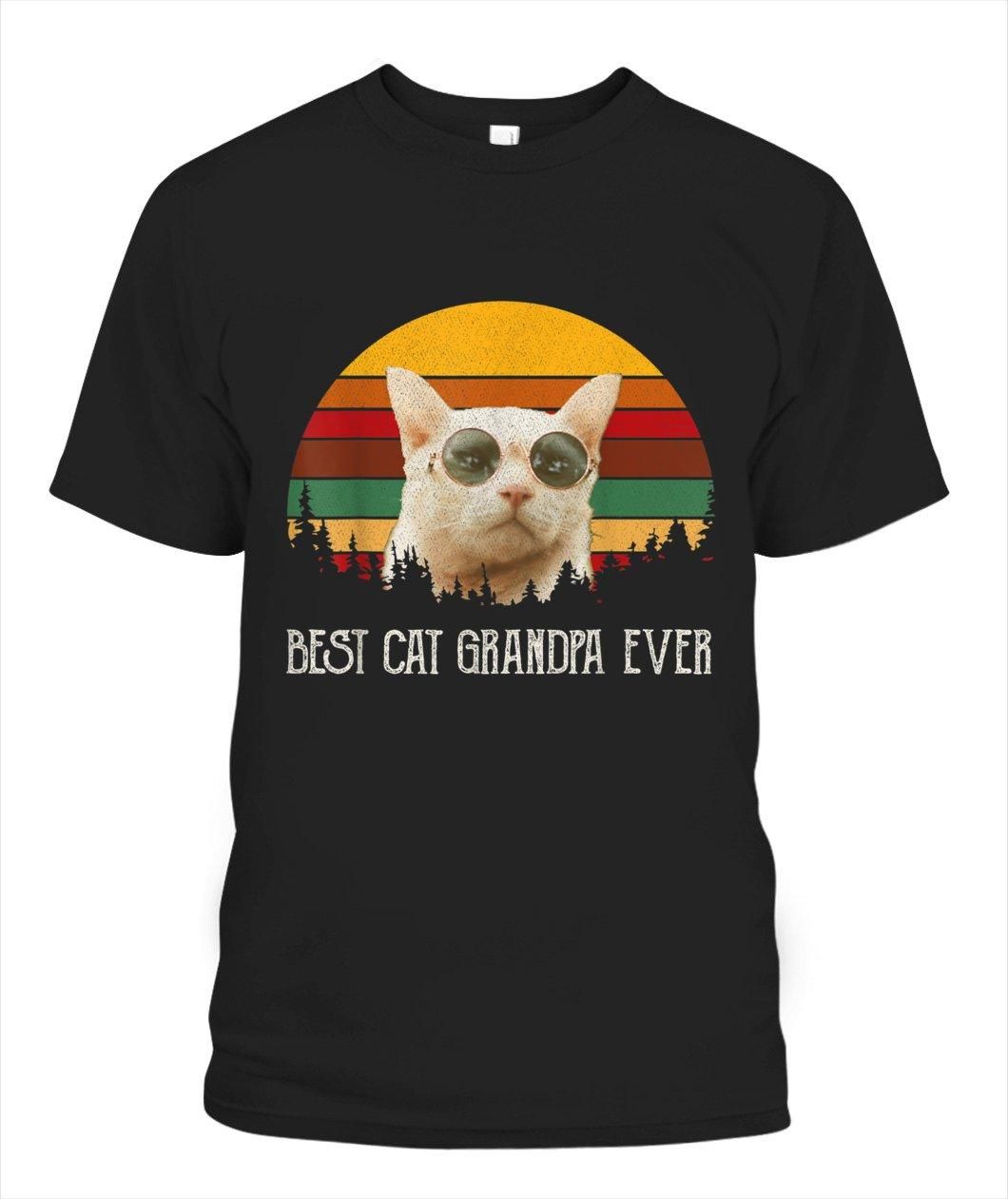 Best Cat Grandpa Ever Dad Gifts Unisex T Shirt  H1458