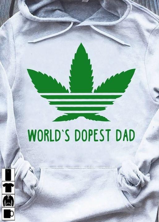Gift For Dad World's Dopest Dad  Weed Cannabis Hoodie