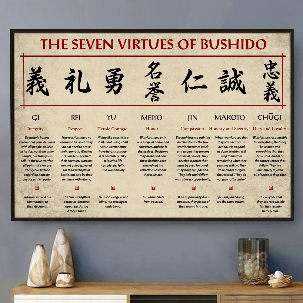 The Seven Virtues Of Bushido Horizontal Poster PANPT0001