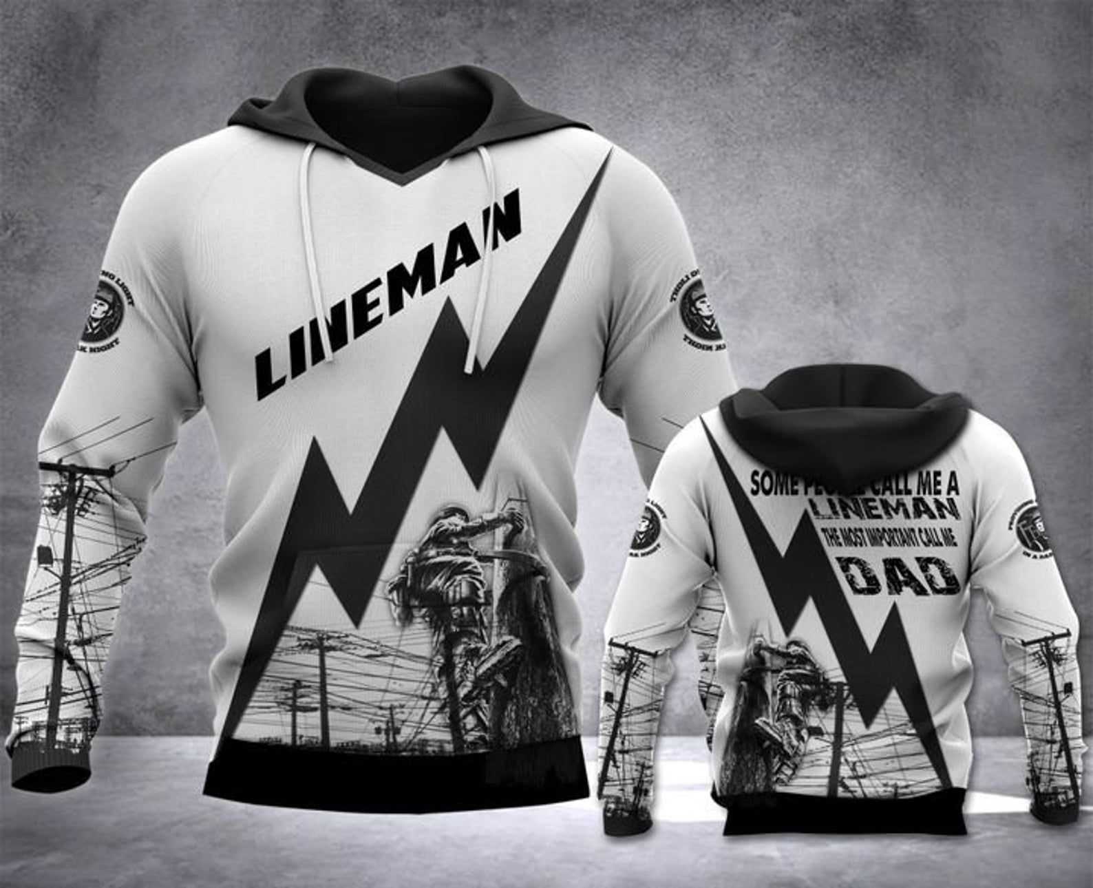 Gift For Dad  Lineman Dad 3D Hoodie