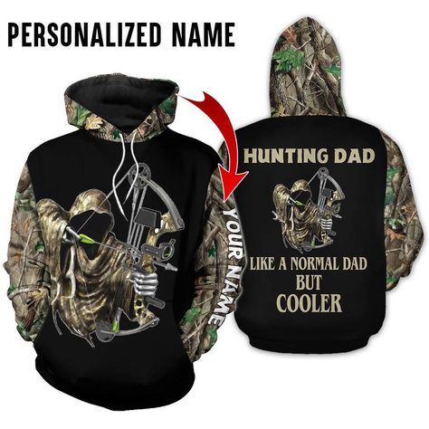 Gift For Dad  Personalized Custom Name Hunting Dad Hunting 3D Hoodie