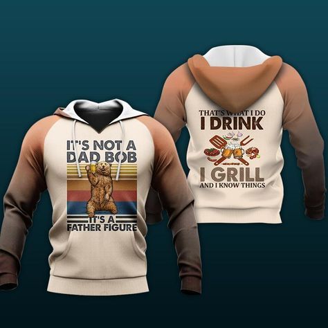 Gift For Dad  I'm Not A Dad Bod Beer Bear 3D Hoodie