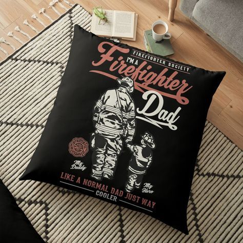 Gift For Dad From Son  My Daddy My Hero Firefighter Pillow