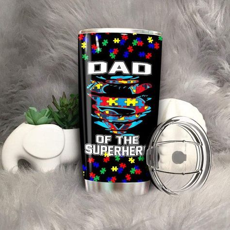 Gift For Dad  Dad Of The Superhero Autism Tumbler