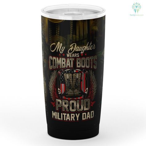 Gift For Dad  Proud Military Dad Veteran Tumbler