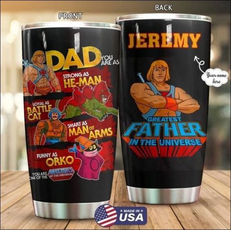Gift For Dad  Personalized Custom Name Greatest Father In The Universe Tumbler