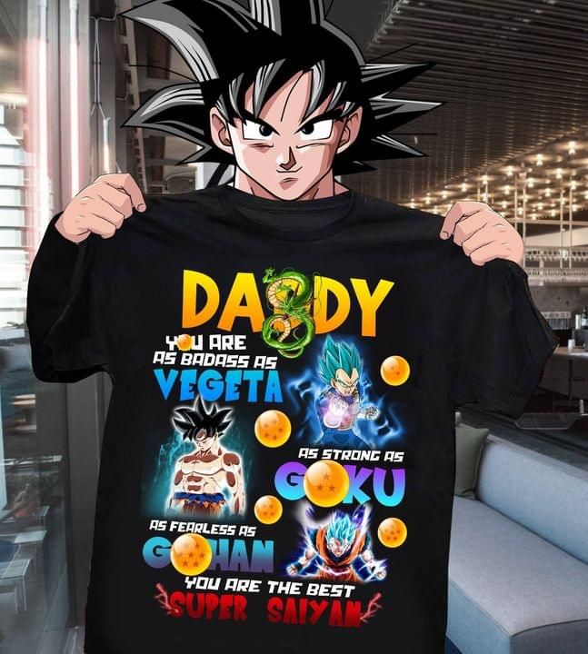 Gift For Dad Father's Day 2021 Daddy Songoku 7 Dragon Balls Tshirt PAN2TS0198