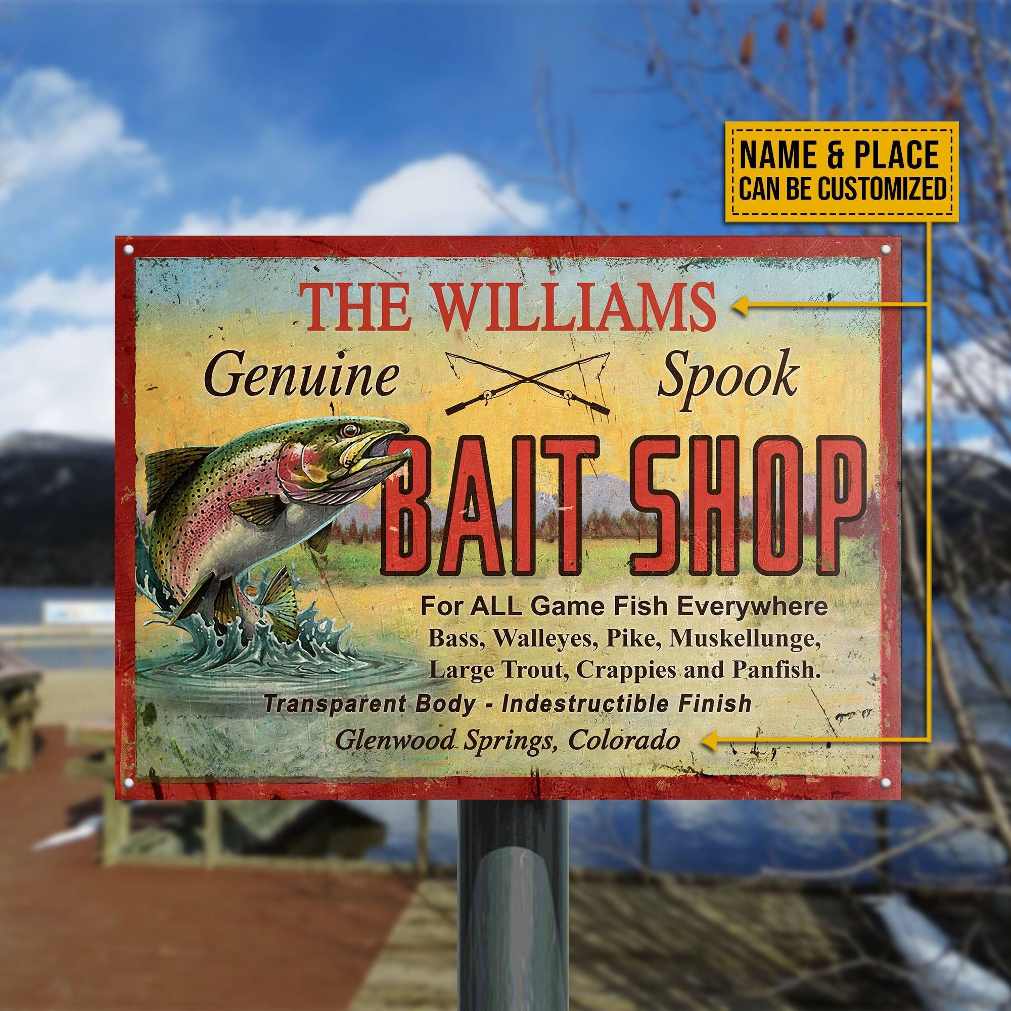 Personalized Fishing Bait For All Customized Classic Metal Signs