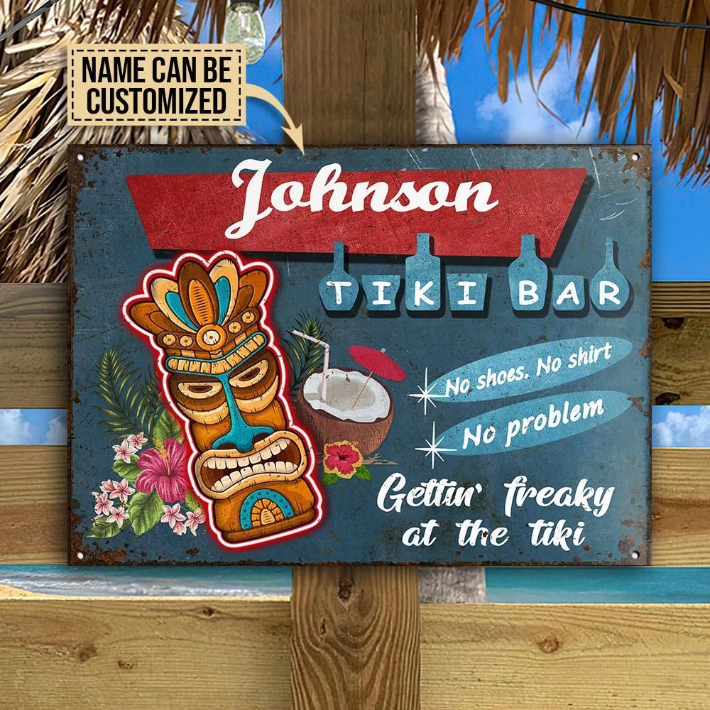 Personalized Tiki Bar No Problem Customized Classic Metal Signs