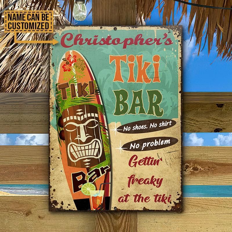 Personalized Tiki Bar Customized Classic Metal Signs