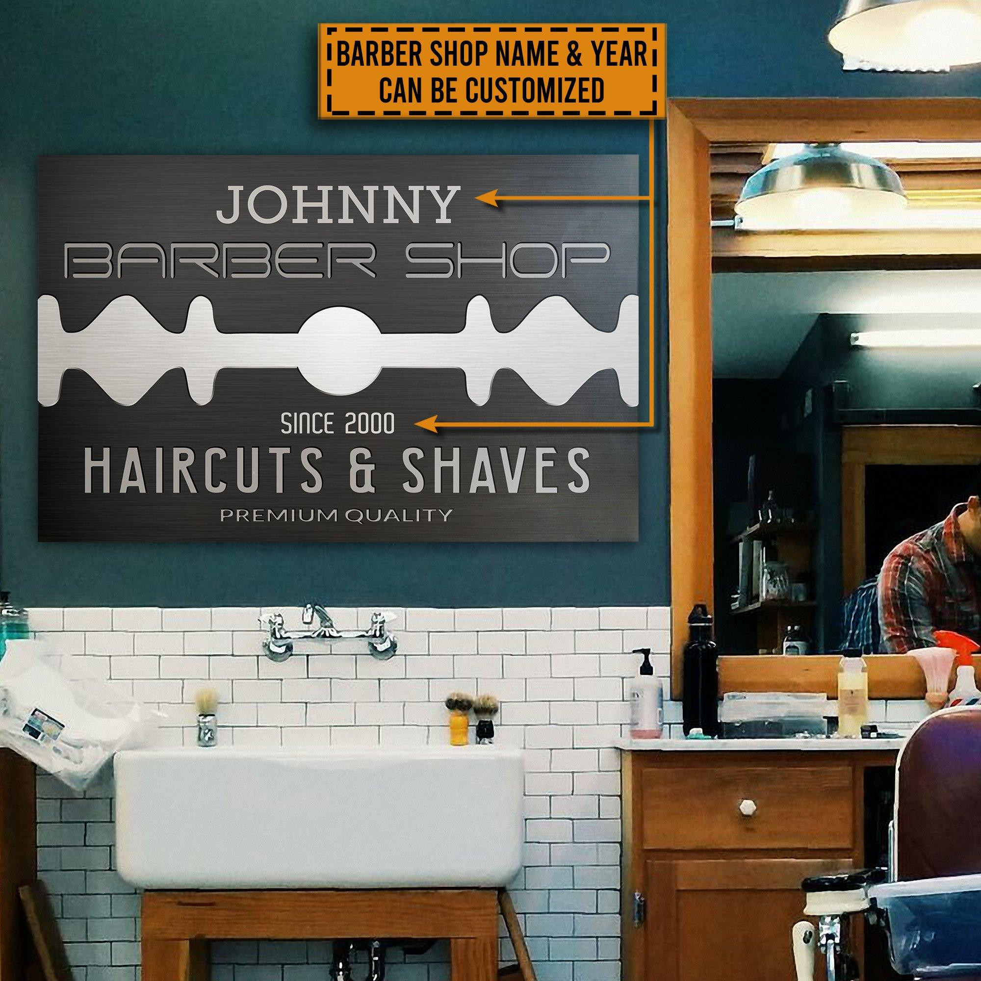 Personalized Barber Shop Premium Quality Classic Metal Signs