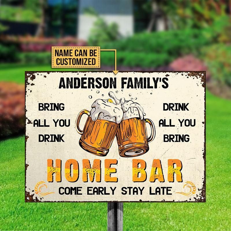 Personalized Beer Home Bar Classic Metal Signs