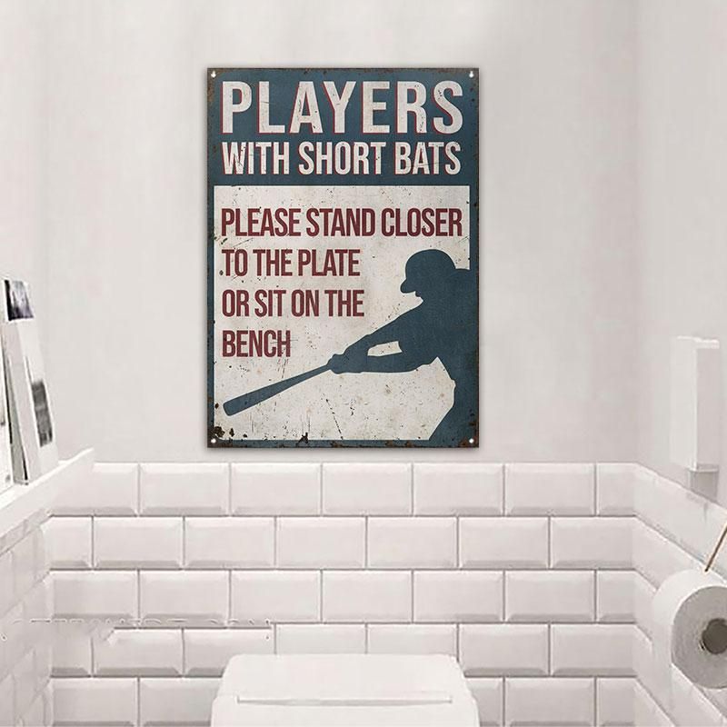 Baseball Players With Short Bats Customized Classic Metal Signs