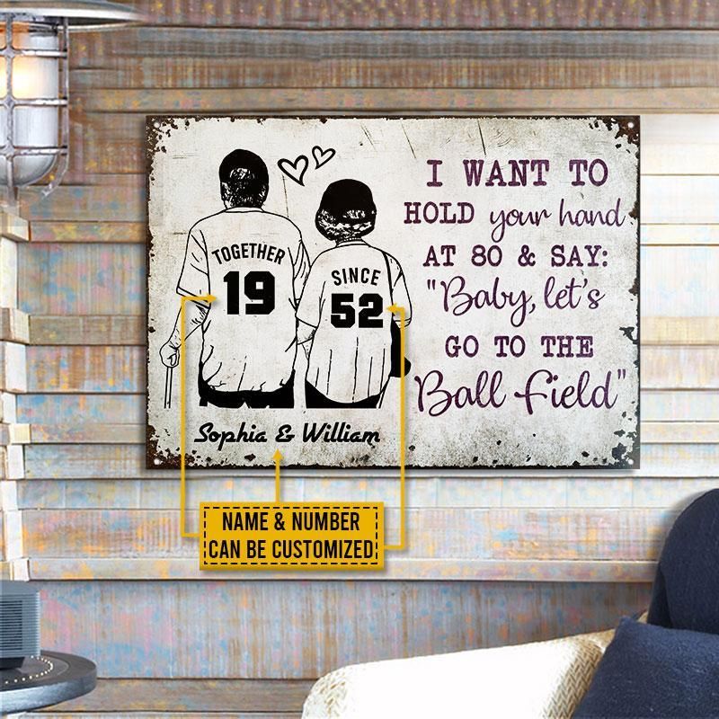Personalized Baseball Together Since Customized Classic Metal Signs