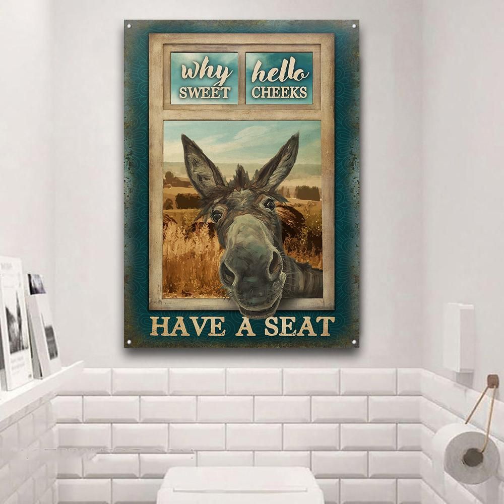 Donkey Why Hello Sweet Cheeks Customized Classic Metal Signs