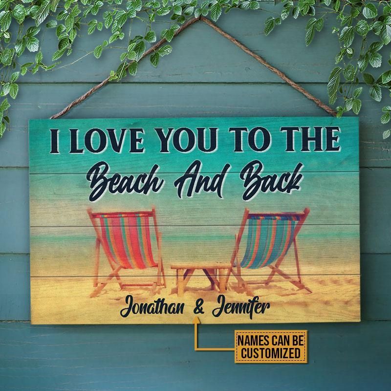 Personalized Beach To The Beach And Back Customized Wood Rectangle Sign