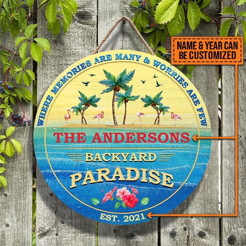 Personalized Beach Memories Are Many Customized Wood Circle Sign