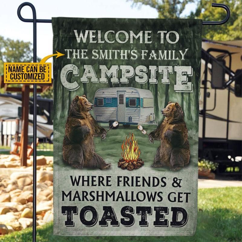 Personalized Camping Welcome To Campfire Customized Flag