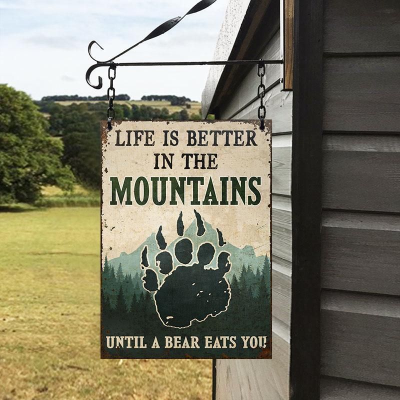 Bear Life Is Better Customized Classic Metal Signs