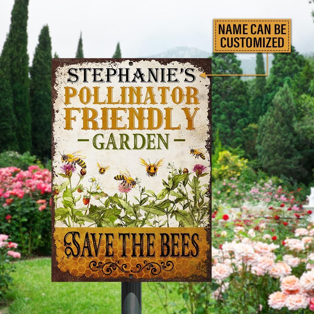 Personalized Bee Save The Bees Customized Classic Metal Signs