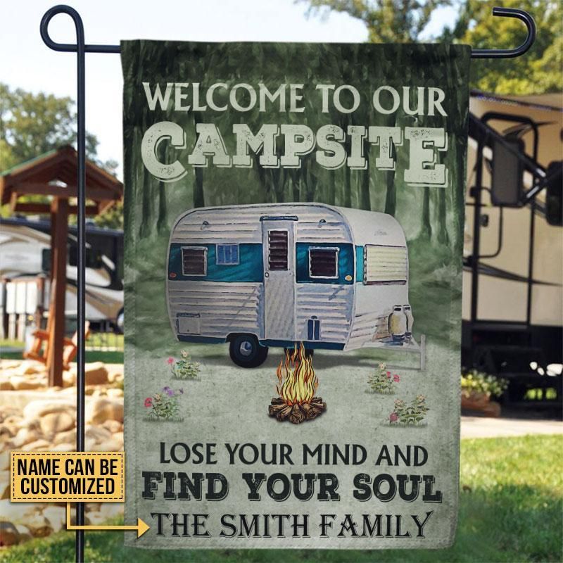 Personalized Camping Welcome To Lose Your Mind Customized Flag