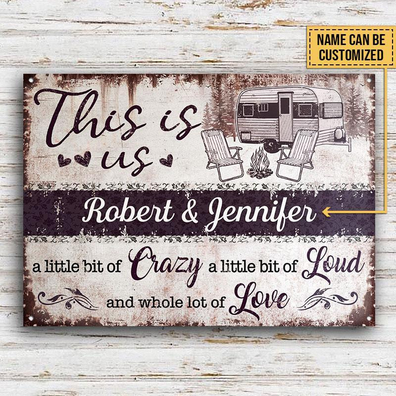 Personalized Camping Lot Of Love Customized Classic Metal Signs