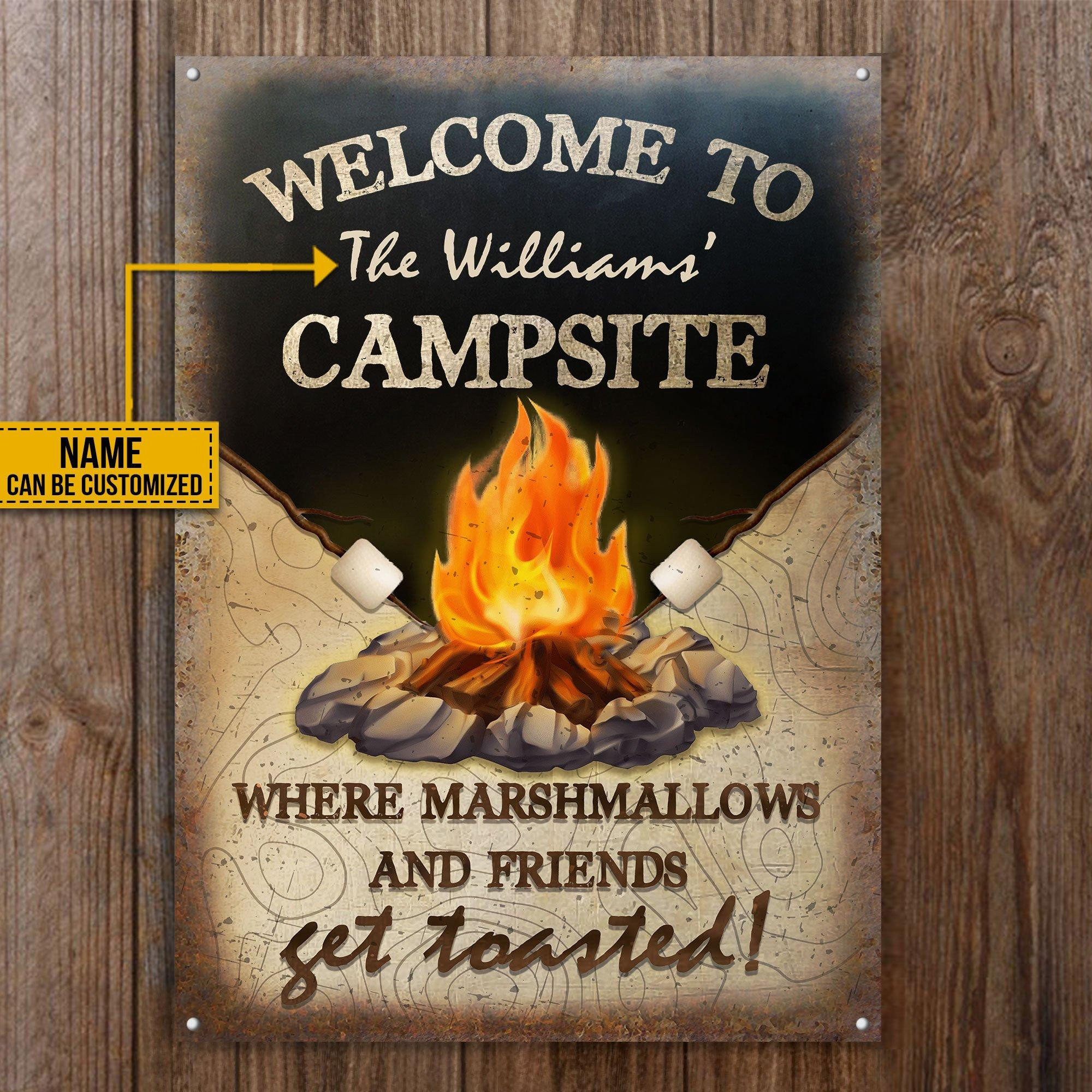 Personalized Camping Get Toasted Customized Classic Metal Signs