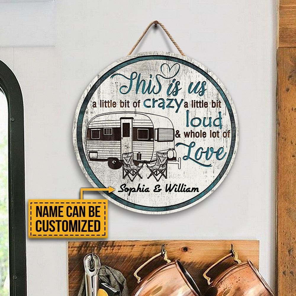 Personalized Camping Chair This Is Us Customized Wood Circle Sign