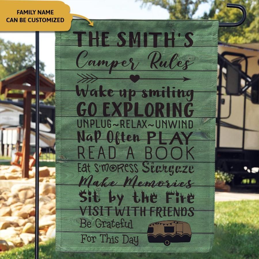 Personalized - Campsites Rules Flag