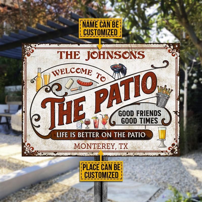 Personalized Patio Grilling Red Life Is Better Custom Classic Metal Signs