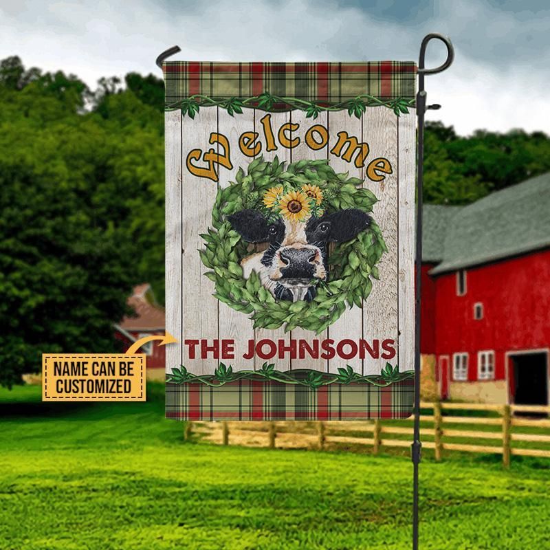 Personalized Farm Cattle Welcome Customized Flag