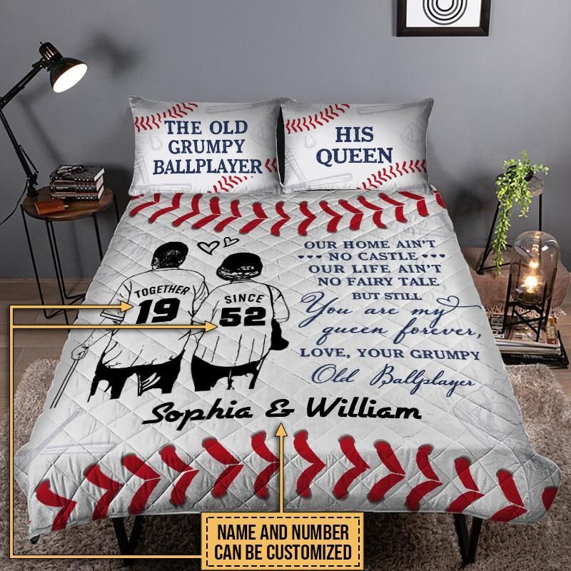 Personalized Baseball Our Home Customized Quilt