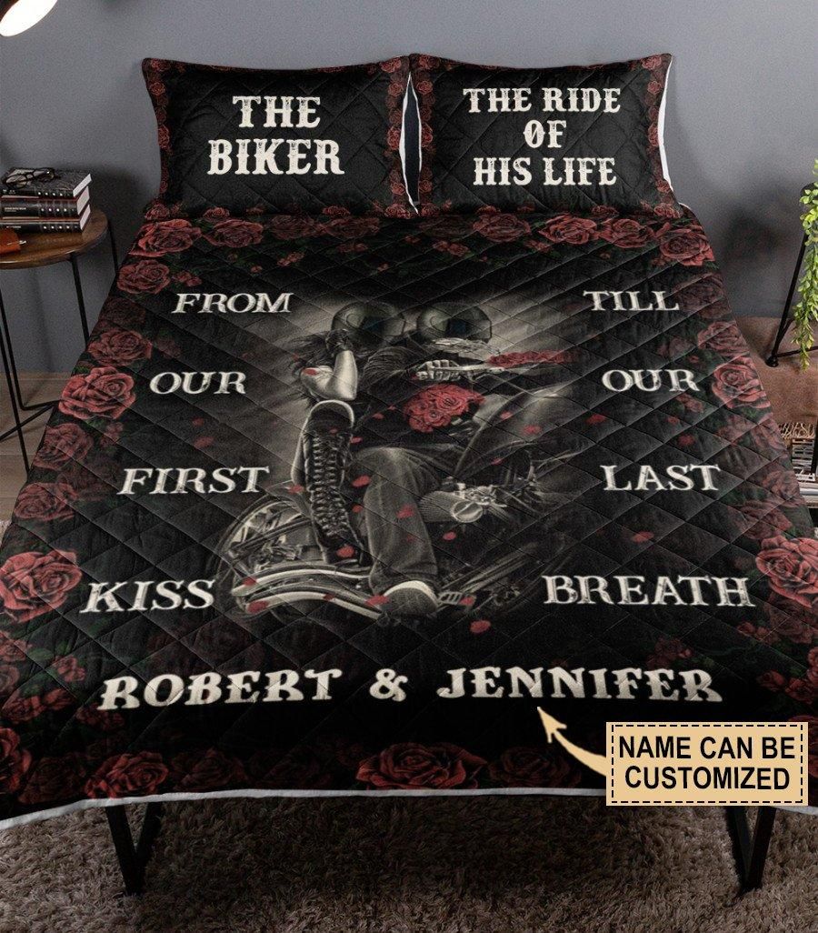 Personalized Motorcycling Ride Of Life Till Our Last Breath Customized Quilt Set