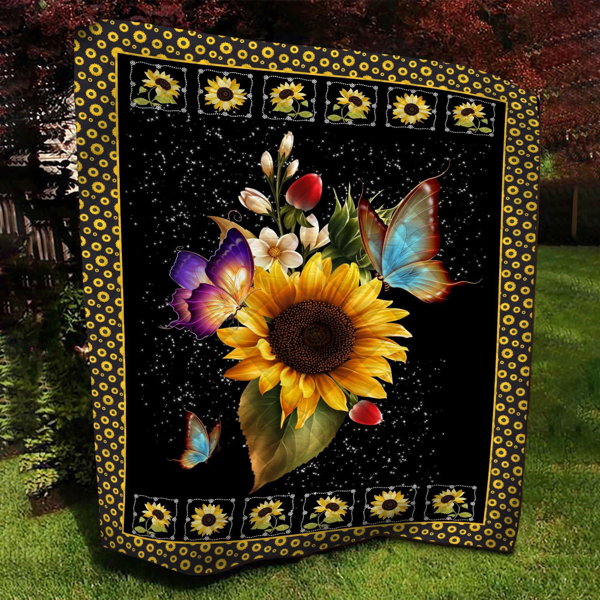 Butterfly Sunflower Quilt