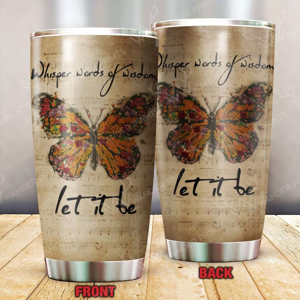 Music Sheet Let It Be Butterfly Tumbler