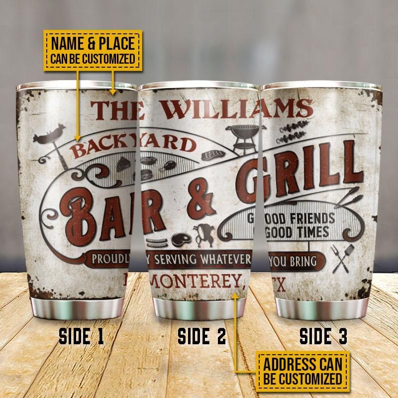 Personalized Grilling Proudly Serving Customized Tumbler