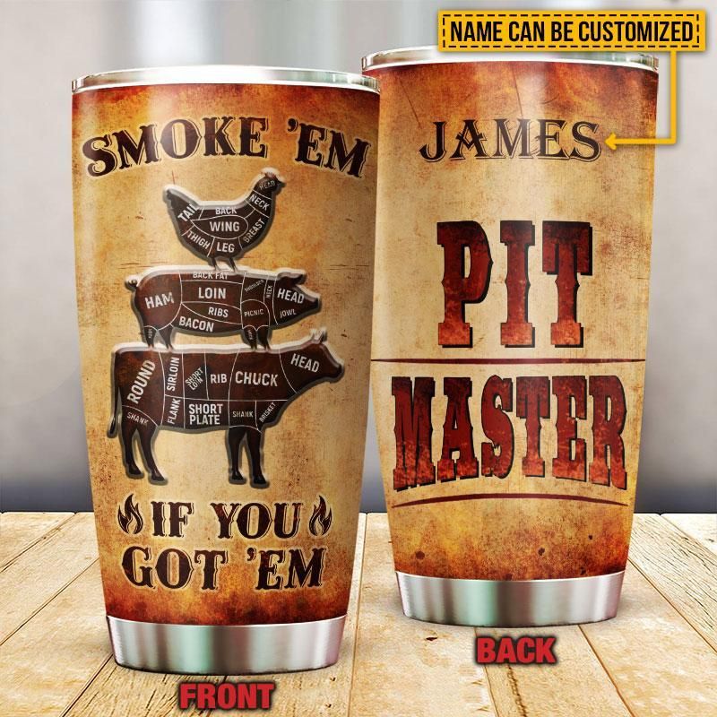 Personalized Grilling Pit Master Customized Tumbler