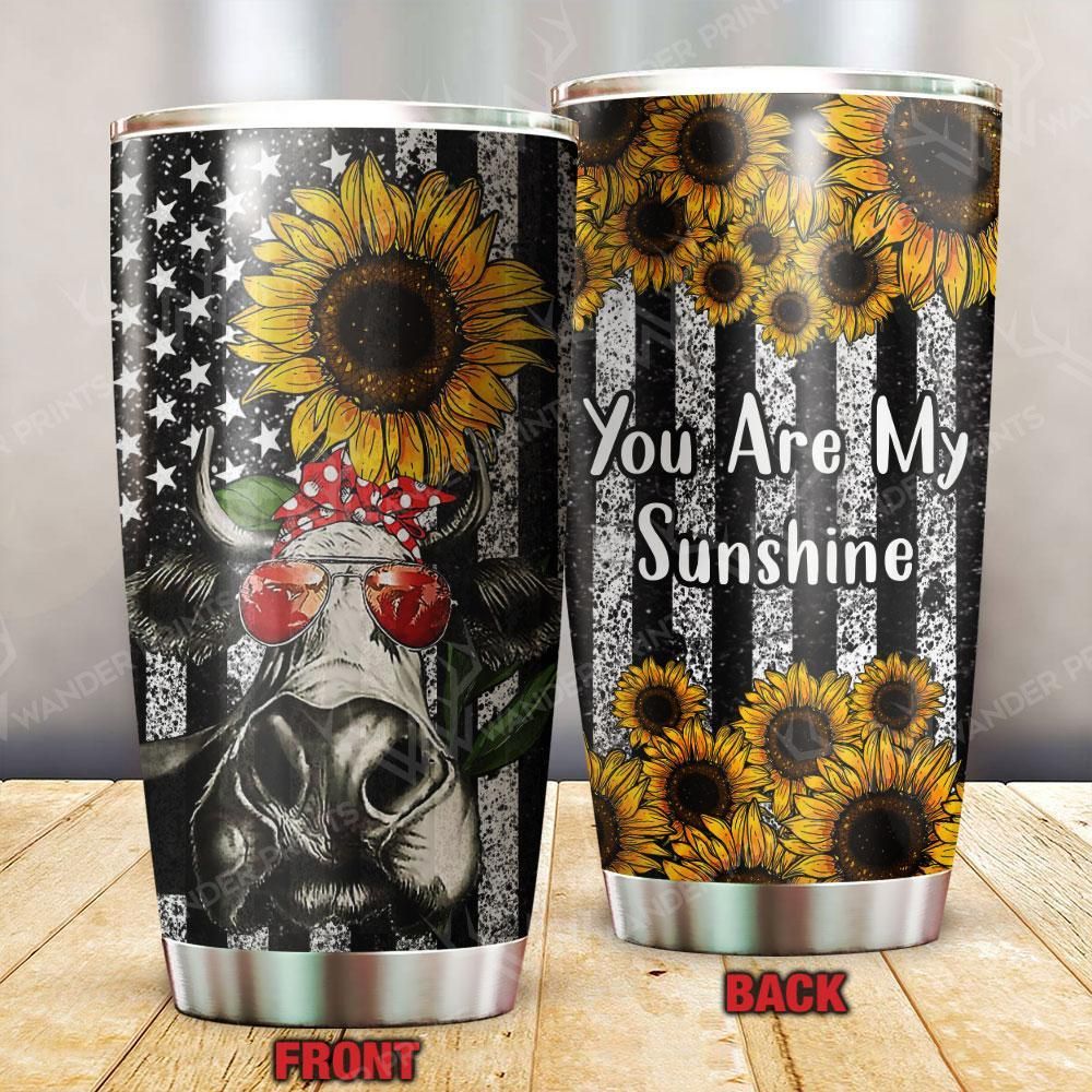 You Are My Sunshine Flag Cattle Tumbler