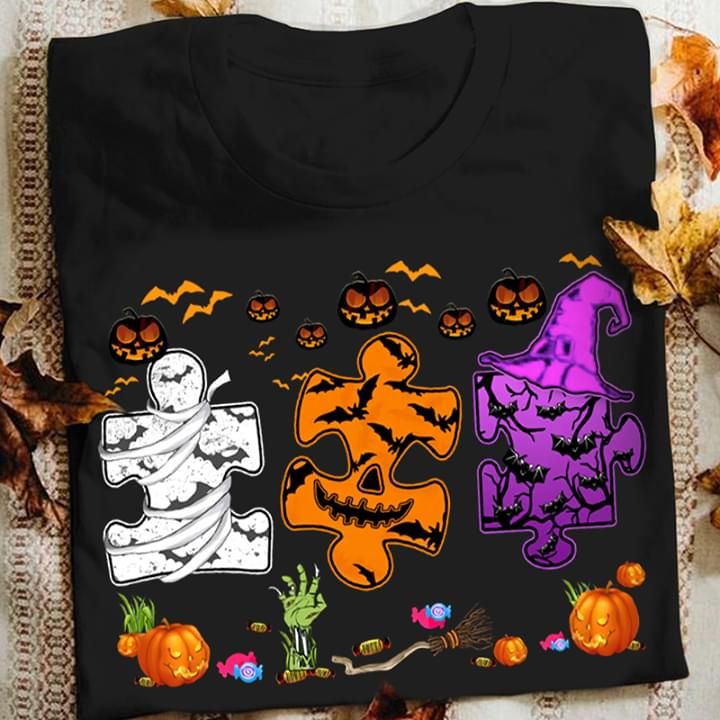 Autism Awareness Pumpkin Halloween Tshirt PAN2TS0023
