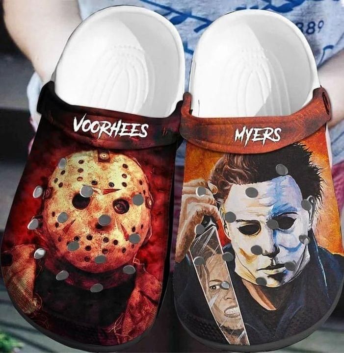 Voorhees Myers Horror Movies Halloween Crocs Classic Clogs Shoes PANCR0003