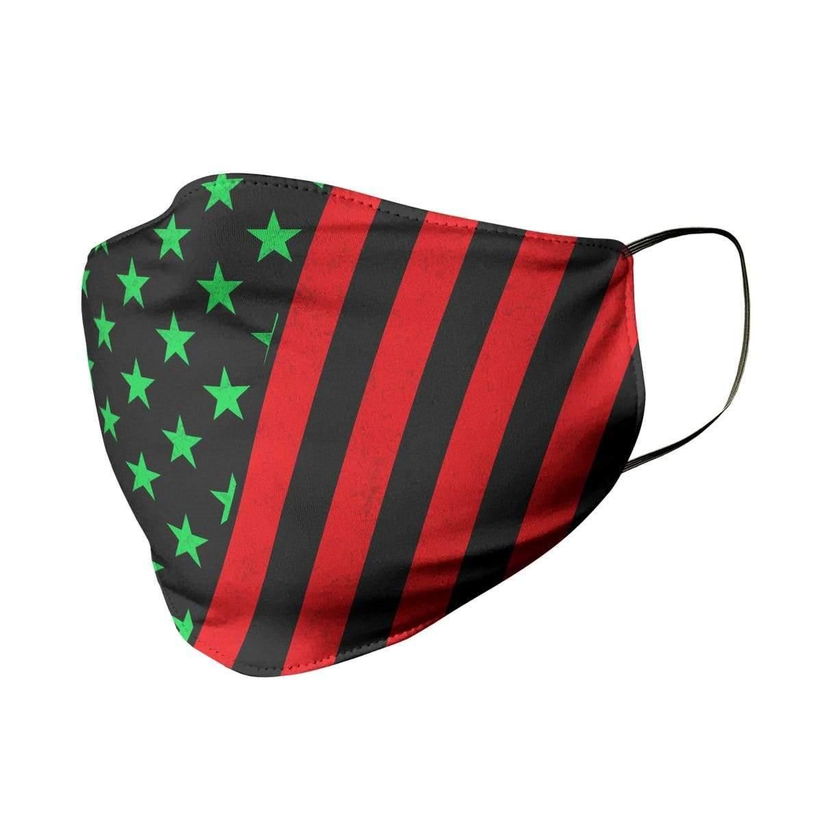 African American Flag Face Shield